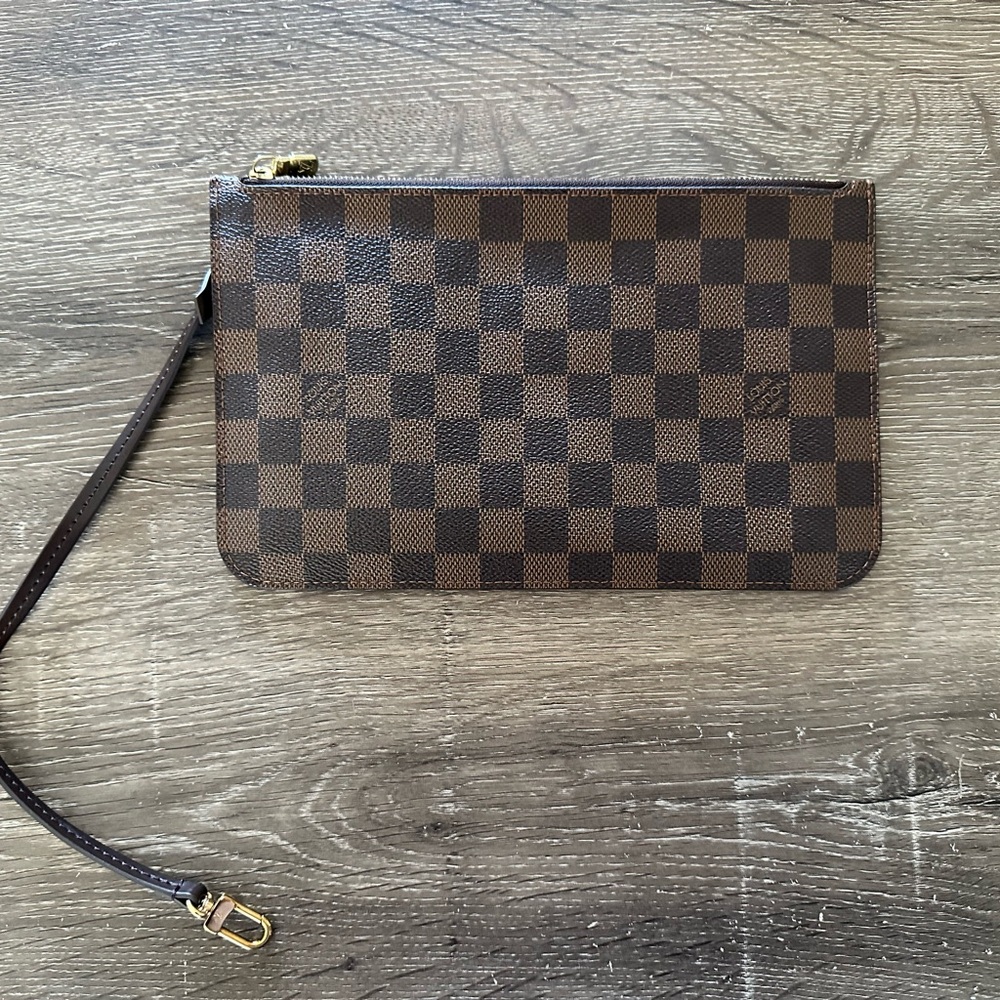 Louis Vuitton Checkered Brown Wristlet
